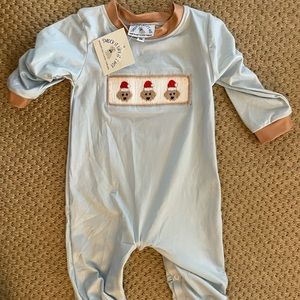 Smock It Like It’s Hot Christmas Santa Dog Romper NWT 9m